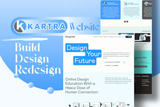 design kartra sales funnel, membership, online course, and landing pages, SEO