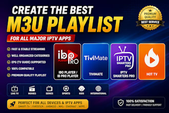 develop an iptv player, xciptv, ibo player, IOS, android tv, with full  features