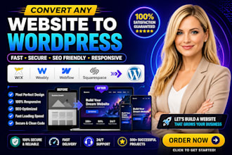 migrate website transfer  wix, weebly, hostinger lovable ai to wordpress website