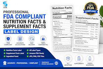 create your supplement facts label