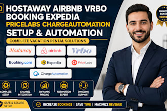 hostaway airbnb vrbo booking expedia pricelabs chargeautomation setup automation