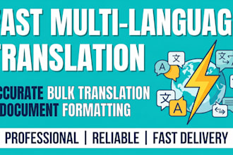 do fast multi language translation and formatting