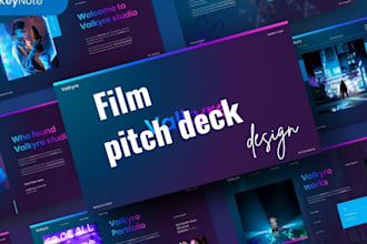create or redesign film and movie pitch deck presentation within 24 hours