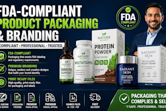 create fda compliant product packaging and branding