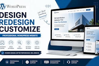 design, redsign or customize wordpress website development
