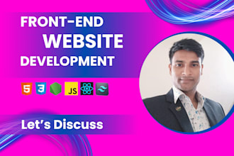 do front end web development with react, responsive website design