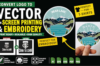 convert logo to vector for screen printing and embroidery