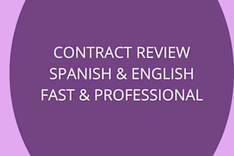 review and edit your contract in spanish or english