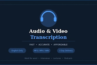 transcribe your audio and video files accurately and fast