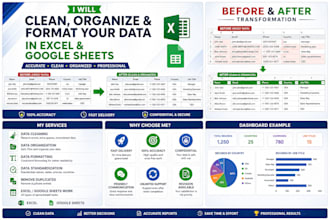organize data in excel or google sheets professionally