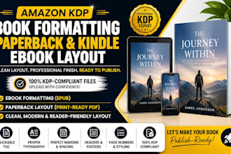 amazon KDP book formatting, paperback layout and kindle ebook design