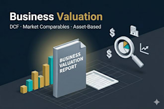 provide a business valuation report with financial analysis and market research