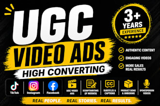 create high converting ugc video ads for tiktok instagram and facebook