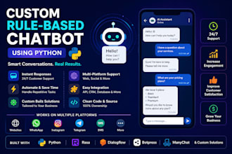 build rule based chatbot using python and frameworks for different platforms