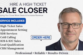 high ticket sales closer sales rep sdr b2b lead genaration b2b represative