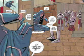 draw comic book, graphic novel, webcomic and comic strip art