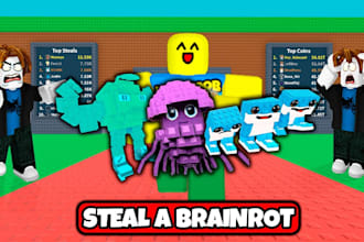 create steal a brainrot or grow a garden game in roblox studio