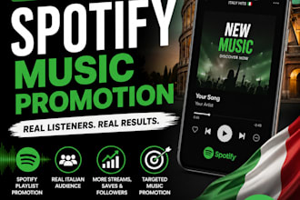do italian spotify music promotion organic music promotion