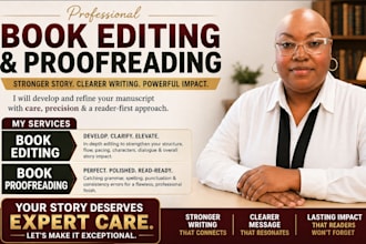 do developmental book editing for fiction romantansy novel memoir as book editor