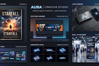 design a cinematic movie poster, logo, and banner design