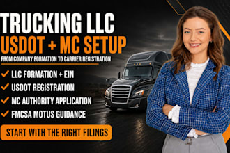 form your trucking llc with ein, usdot and mc authority setup
