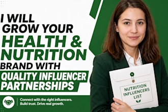 grow your health and nutrition brand with quality influencer partnerships