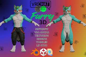 create custom vrchat avatar vrc avtar furry avatar 3d avatar model commission vr