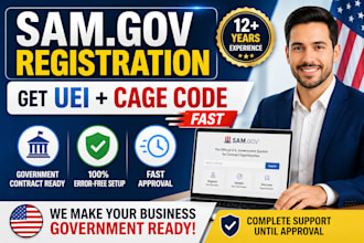 register your sam gov uei and cage code for your business