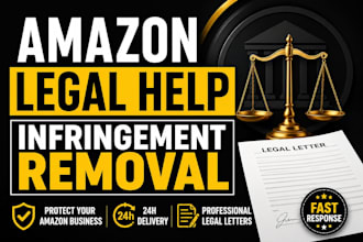 draft a powerful amazon infringement or legal letter to protect your product