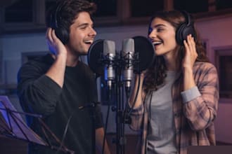 be your male and female duet singer backing vocals duet vocalist harmony singer