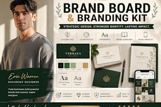 create a premium brand board and branding kit for modern businesses