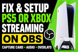 fix and setup ps5 or xbox streaming on obs with capture card, audio and overlays