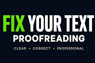 proofread and edit your english or spanish text manually