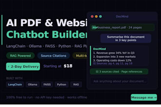 build a custom ai chatbot that chats with your PDF documents