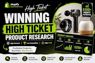 do high ticket product research for shopify dropshipping store