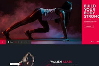 design a gym website, fitness website, and personal trainer website