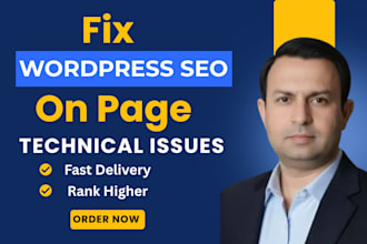 fix on page and technical issues on your wordpress