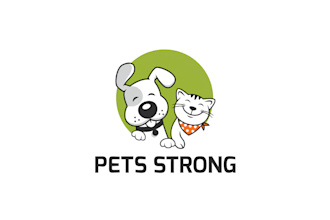 make cute modern pet logo for dog cat vet business