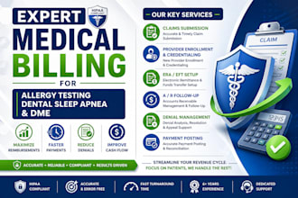 provide medical billing for allergy testing, dental sleep apnea and dme