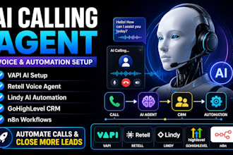 setup vapi ai calling agent retell ai voice agent lindy gohighlevel n8n ai agent