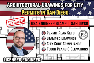 provide stamped architectural drawings for city permits in san diego