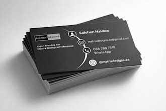 design a simplistic, professional and modern business card