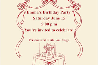design a custom birthday invitation for your event