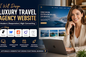 design framer duda webflow dorik tilda cruise group luxury travel agency website