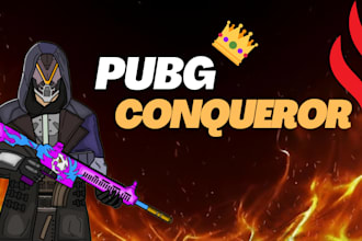 design pro pubg mobile youtube thumbnail with m416 glacier and conqueror