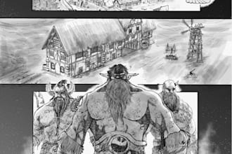 a manga or comic pages