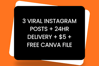 design viral instagram posts and social media graphics