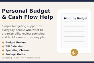create a simple personal budget and cash flow plan