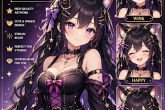 create custom live2d anime avatars and png avatar pngtuber model for streaming