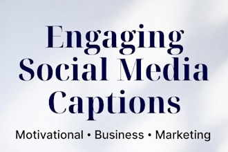 write engaging social media captions for all social